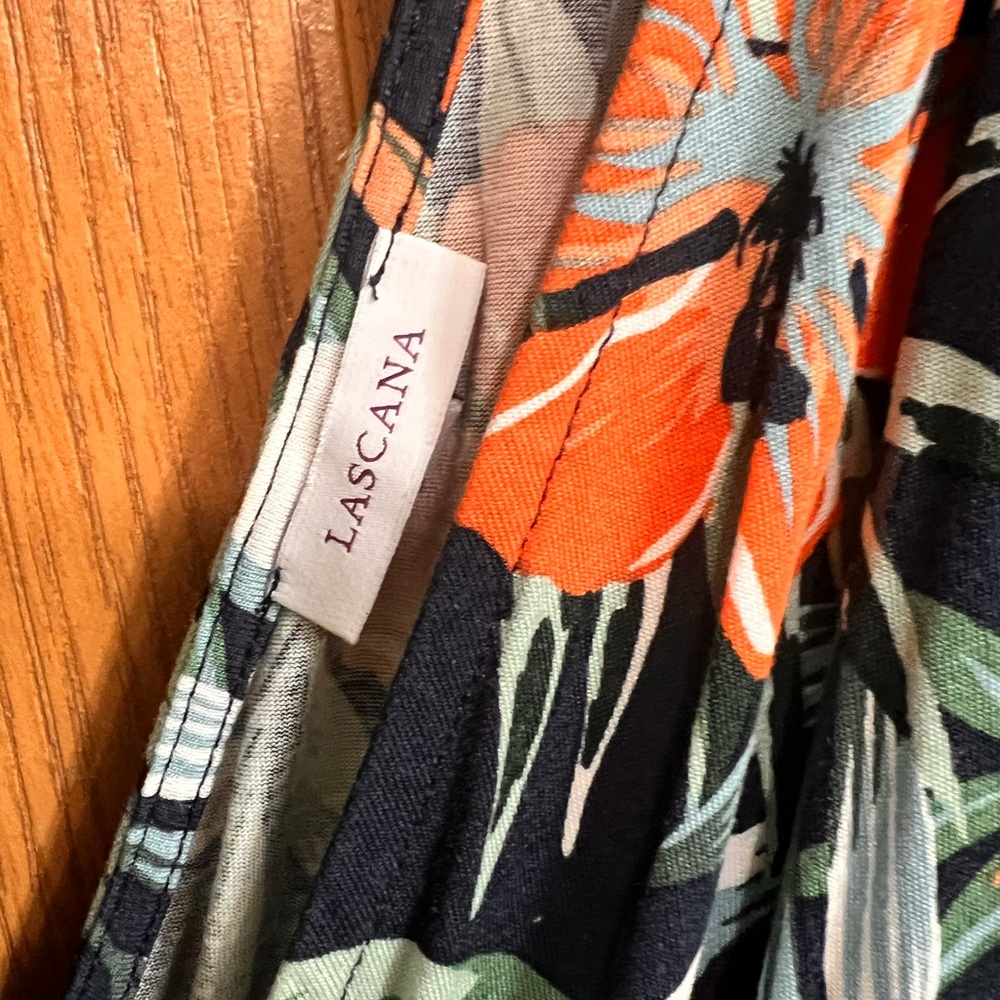 Lascana Floral Tie Shoulder Jumpsuit in Blue and Green-NWOT #30 - Picture 6 of 10
